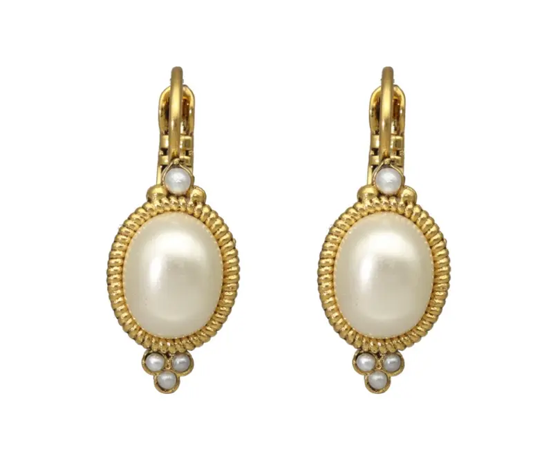 Camps & Camps Oorhangers 1D026PE Pearl White