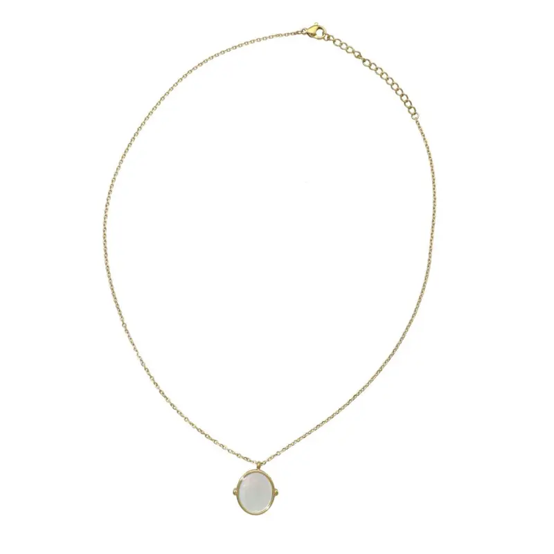 Camps & Camps Oval Mother of Pearl Necklace 3S046_MP