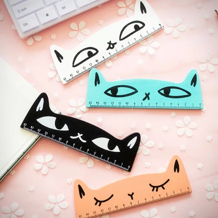 Candy Colour Kitty Cat Ruler (4 Designs)
