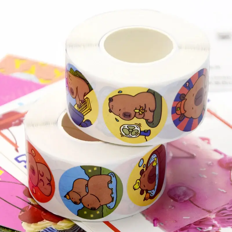 Capybara Reward Sticker Roll (500 stickers)
