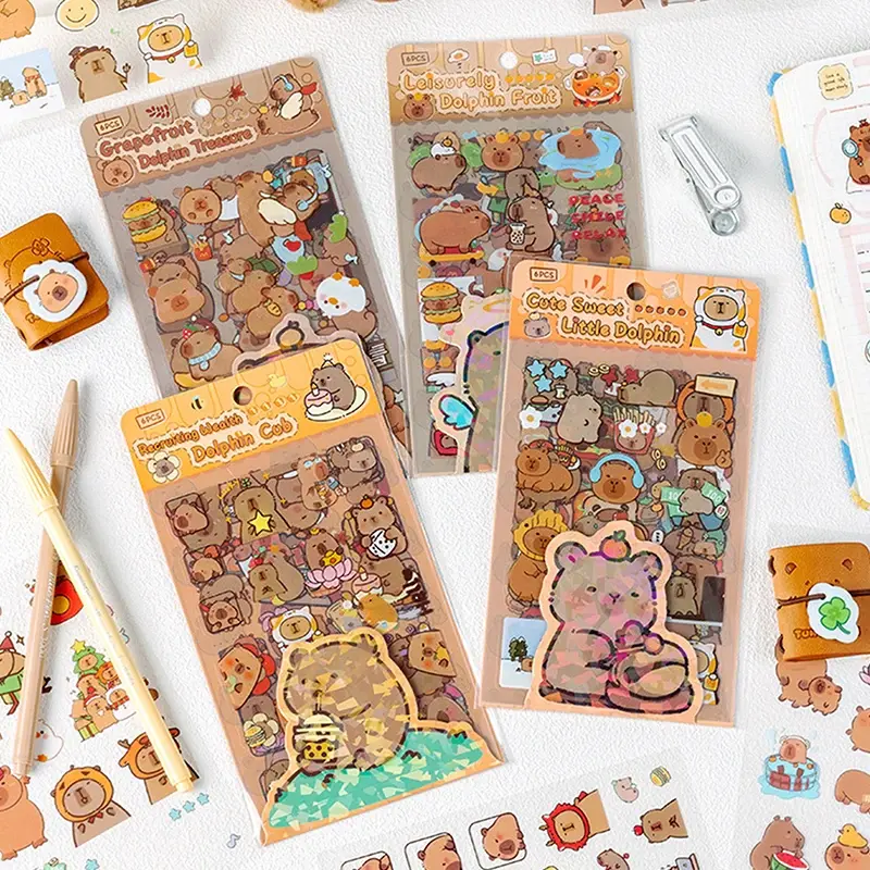 Capybara Sticker Sheet Set (4 Designs)