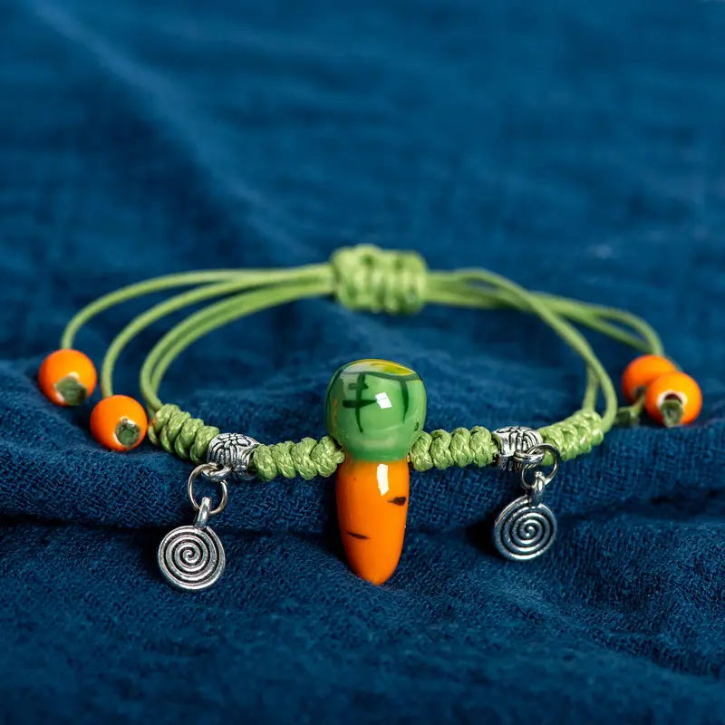 Carrot Charm Friendship Bracelet