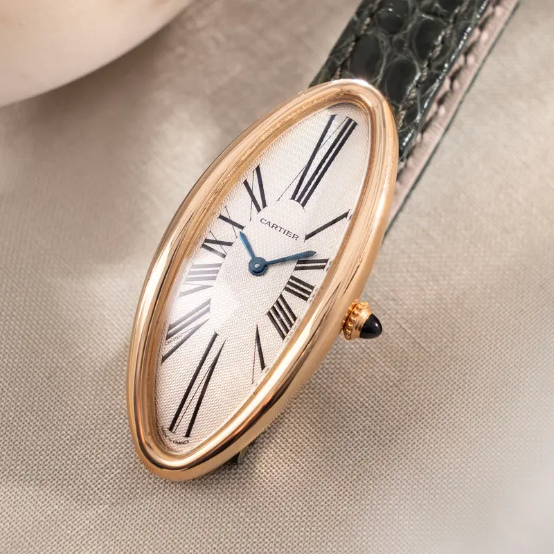 Cartier Baignoire Allongée Referenz 2606 Roségold Box und Papiere