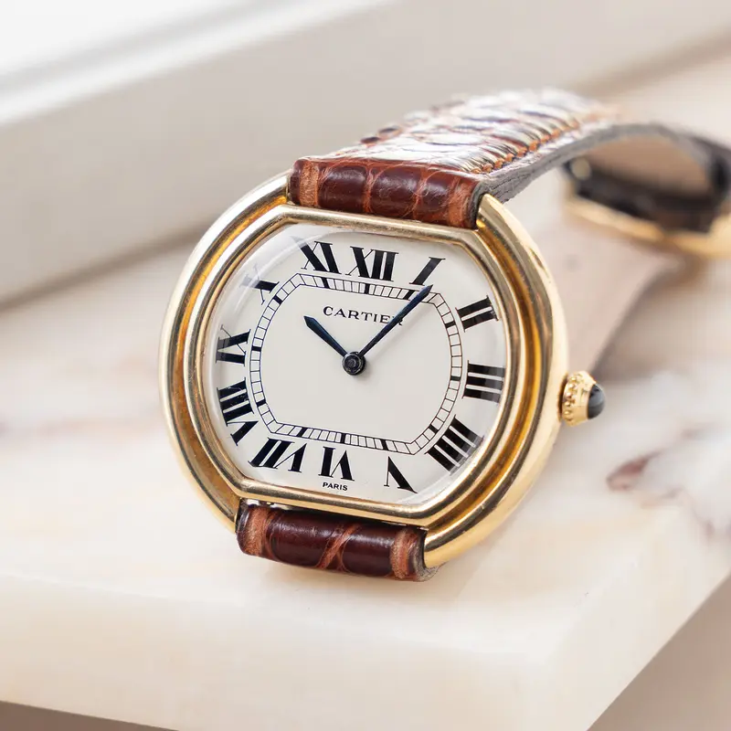 Cartier Gondole Ellipse Paris dial in 18 k yellow gold ref 78291