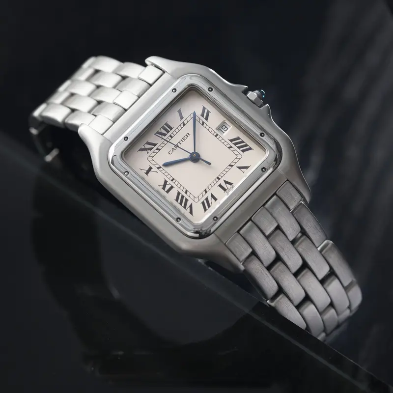 Cartier Panthere Steel Case Cream Dial Box and Papers