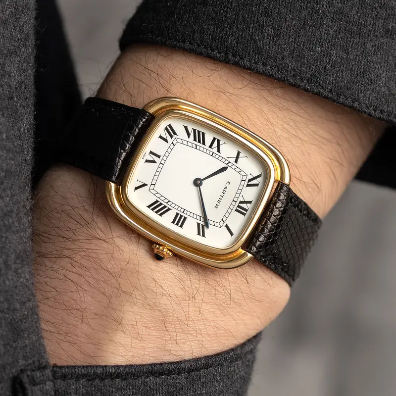 Cartier Paris Gondole Jumbo Verticale 18Karat Gelbgold Referenz 9705