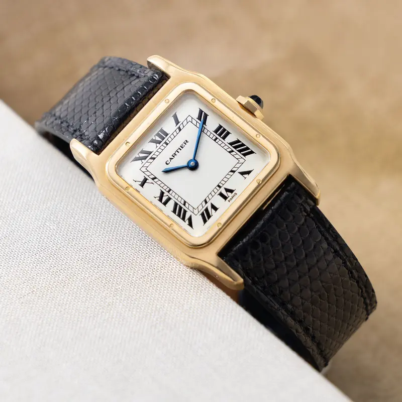 Cartier Santos Dumont Paris Dial in 18k yellow gold ref 78097