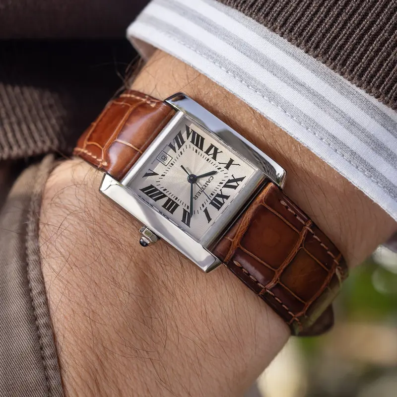 Cartier Tank Francaise in 18 Karat Weißgold Referenz 2366