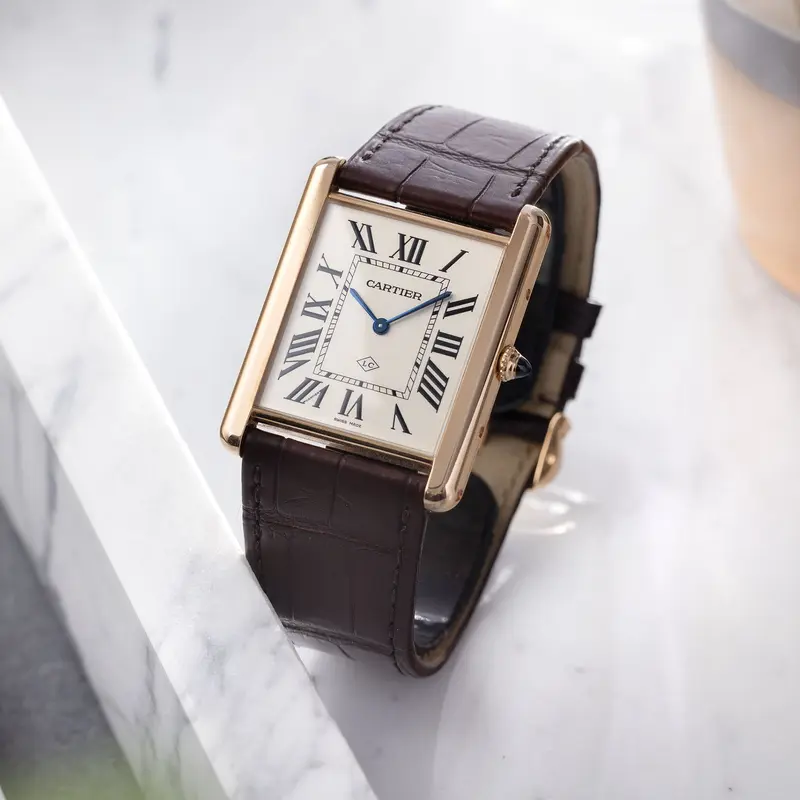 Cartier Tank Louis XL 3280 Collaborateur Edition 18 Karat Roségold Box und Papiere