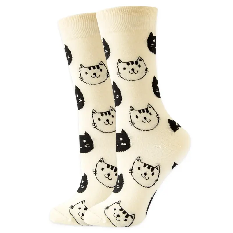 Cat Face Crew Socks