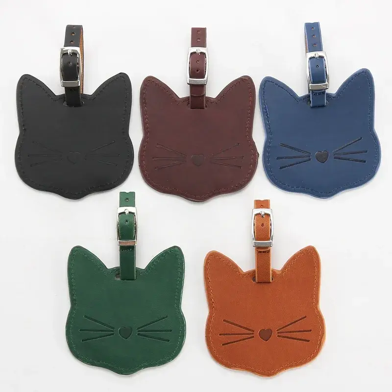 Cat Face Luggage Tag (5 Colours)