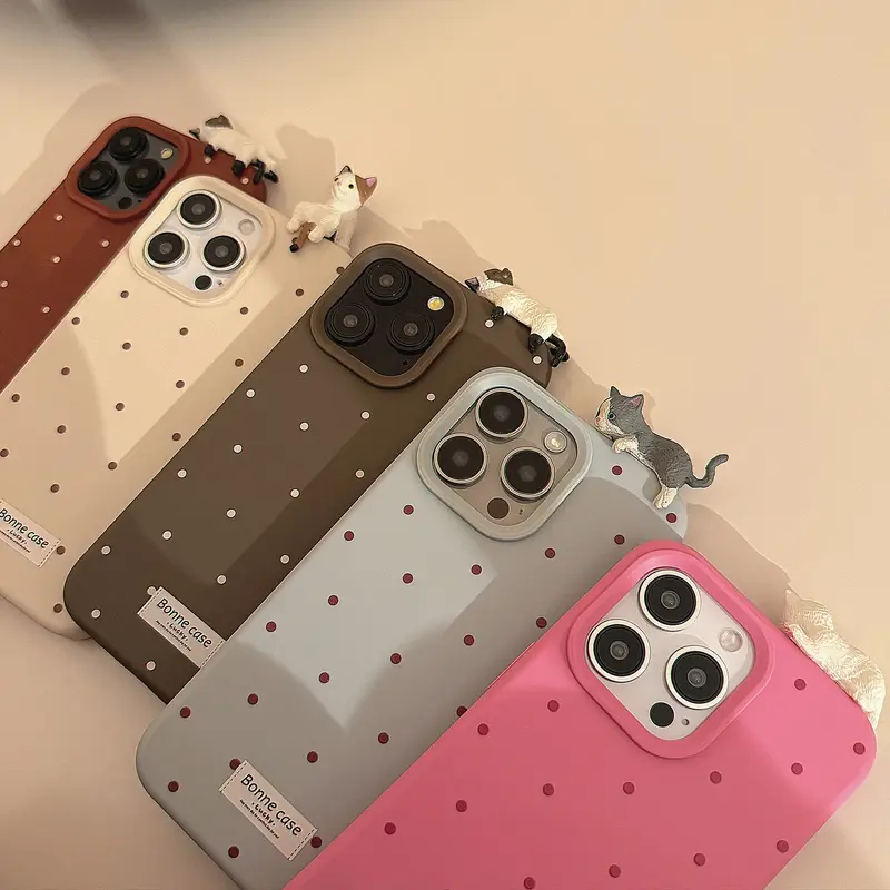 Cat Friends Polka Dot iPhone Case (5 Designs)
