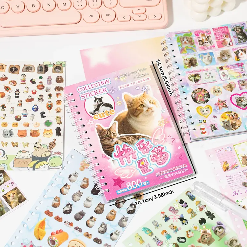 Cats and Dogs Cheerful Sticker Book (30 Pages)