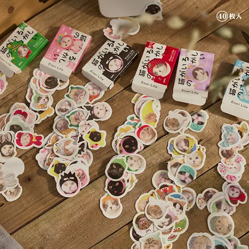Cats in Hats Sticker Pack (40 Stickers)