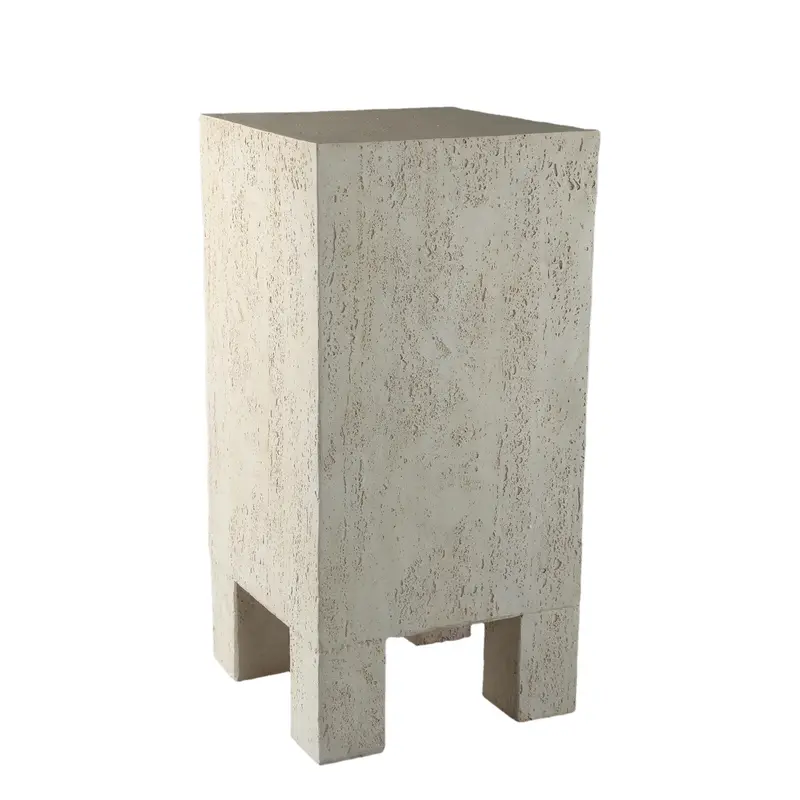 Chandar Cream MgO rectangle sidetable PTMD