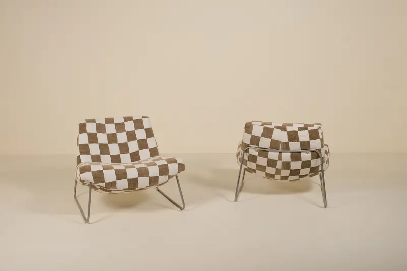 Checkered Lounge Chair