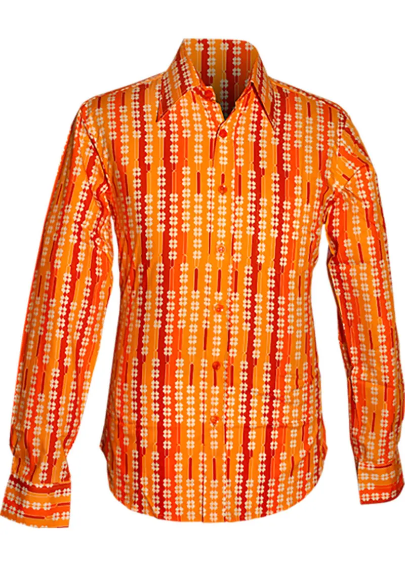 Chenaski Shamrock 70's Shirt Oranje and Creme
