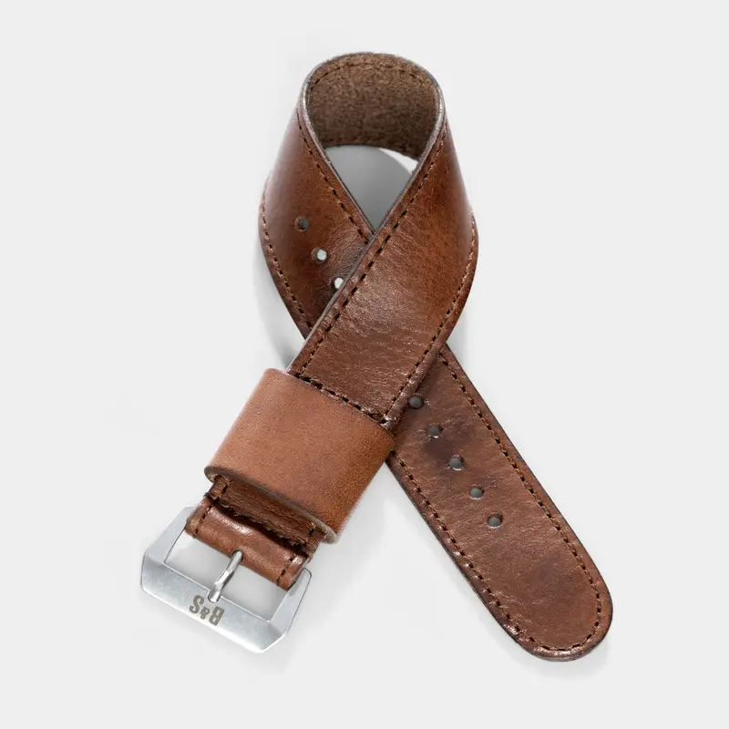 Chestnut Leder Durchzugs-Uhrenarmband