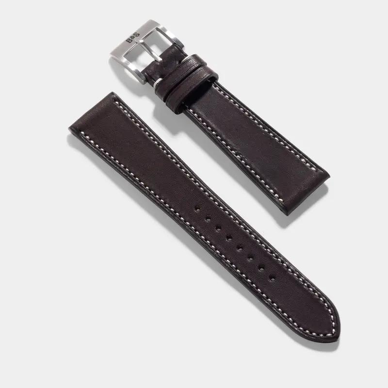 Chevalin Dark Brown Leather Watch Strap