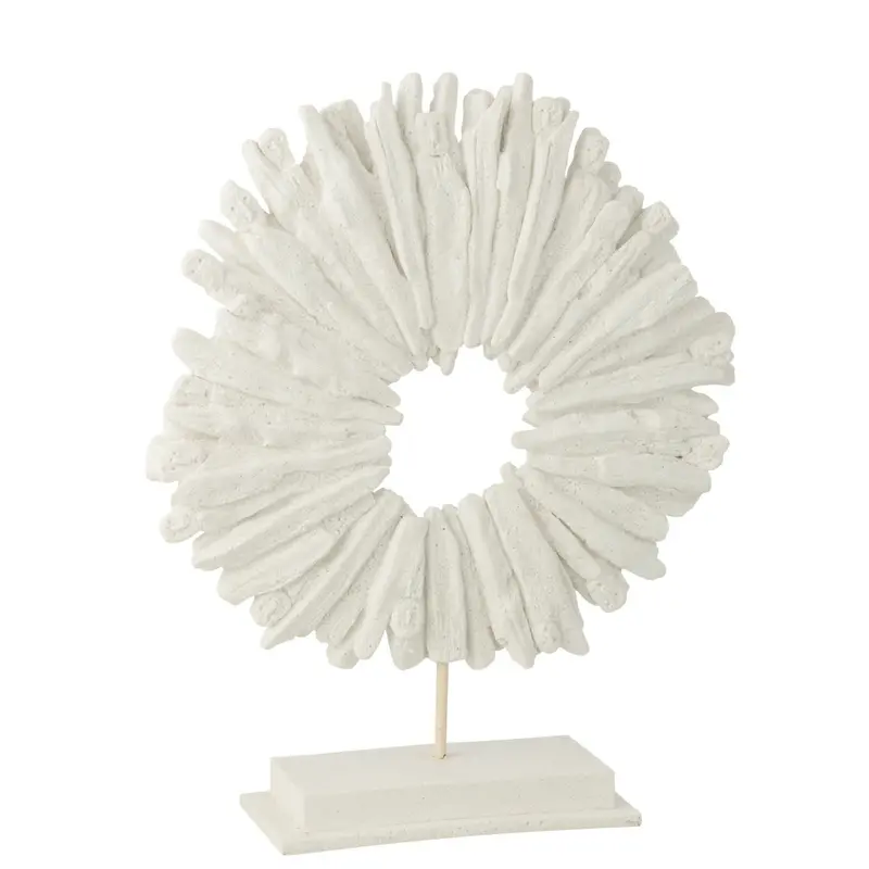 Cirkel Rond Polyresin Wit J-Line