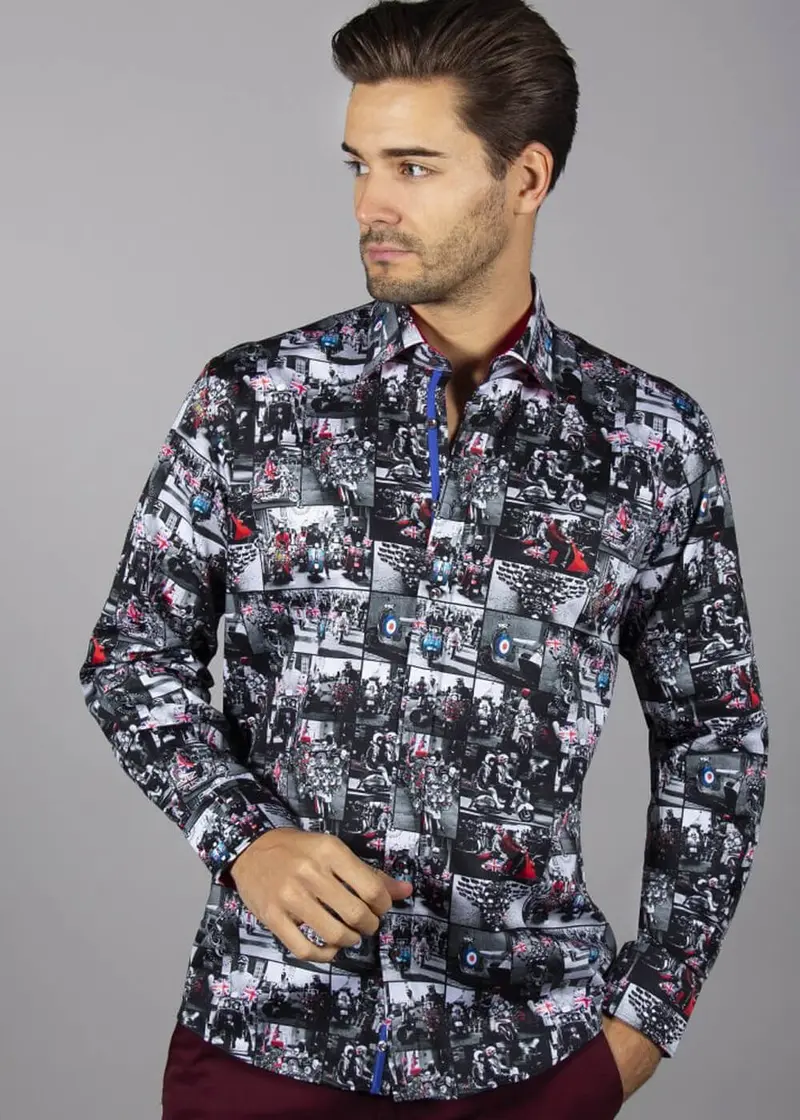 Claudio Lugli Men's Mods & Rockers Shirt White