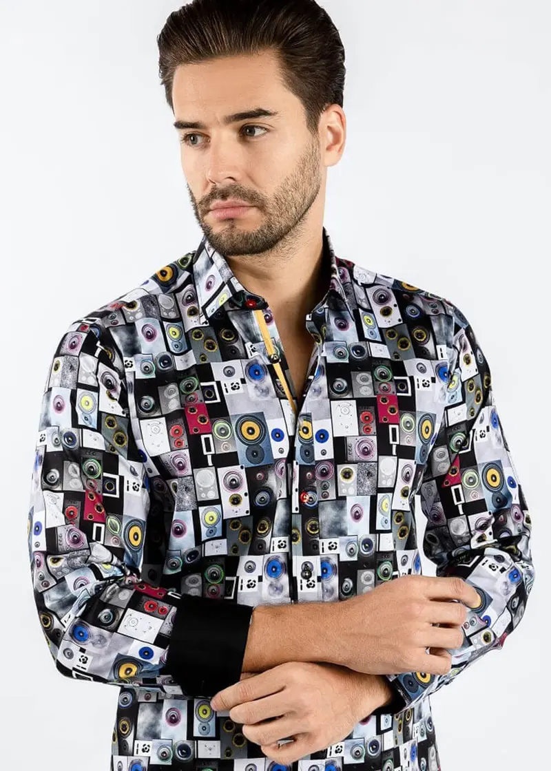 Claudio Lugli Men's Speakers Shirt Black