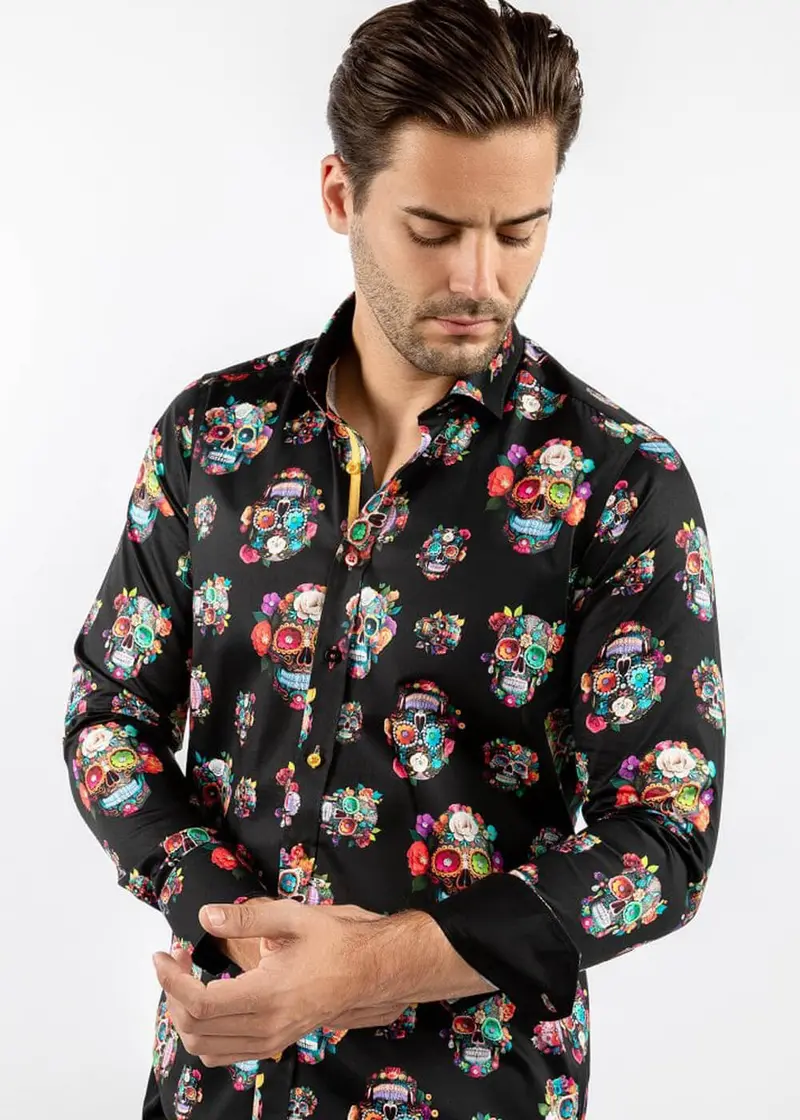 Claudio Lugli Men's Sugarskulls Shirt Black