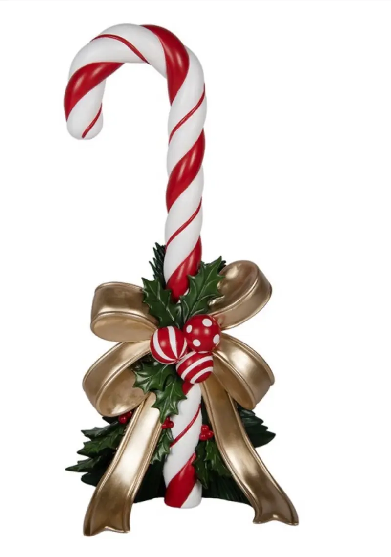 Clayre & Eef Candy Cane Kerstdecoratie met Kerstboom – 91 cm