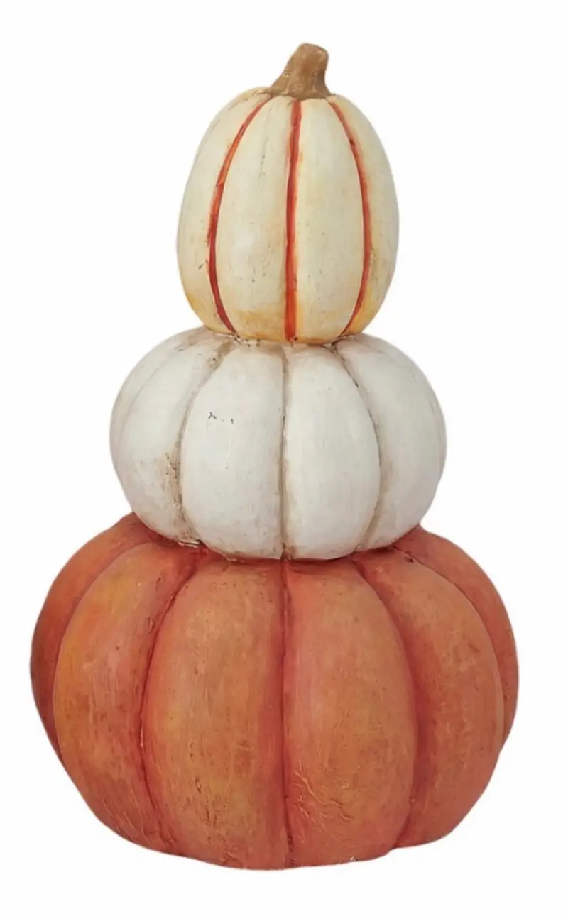 Clayre & Eef Decoratie Pompoenen Stapel – 50 cm