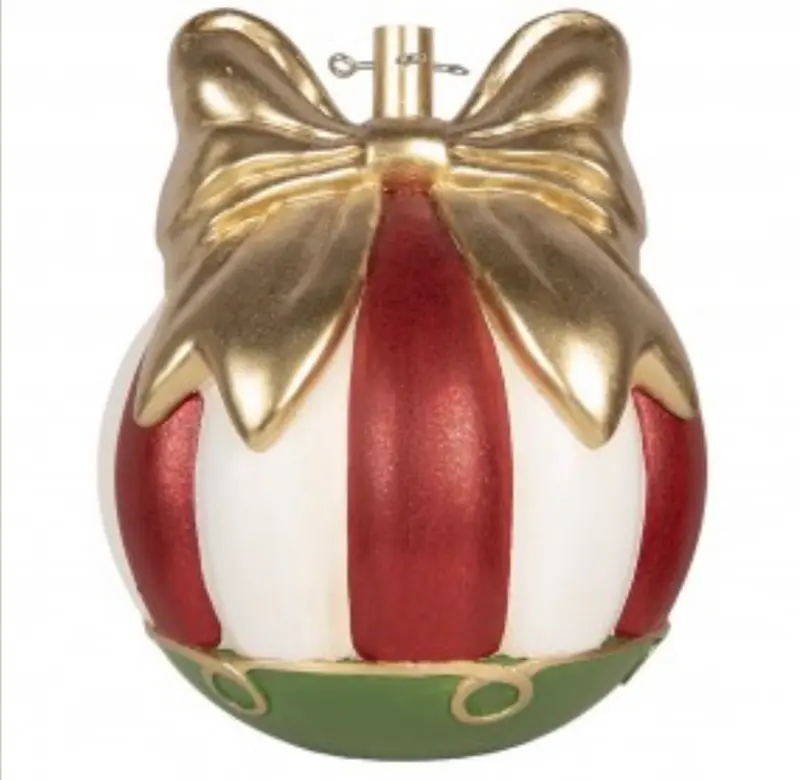 Clayre & Eef Kerstboomstandaard Kerstbal Rood – 48 cm