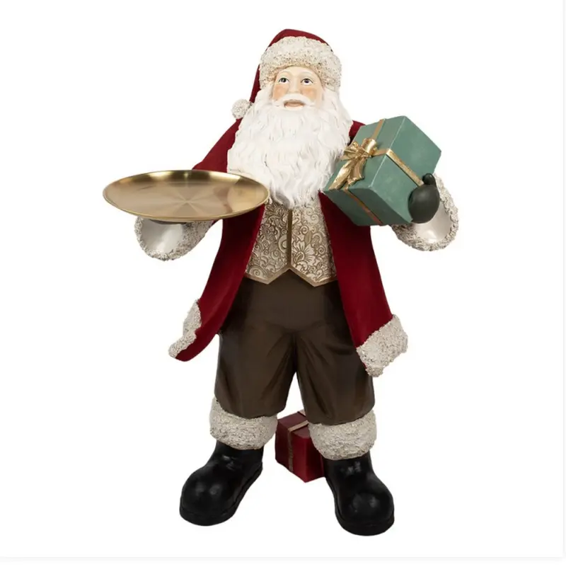 Clayre & Eef Kerstman met Dienblad – 56 x 50 x 91 cm