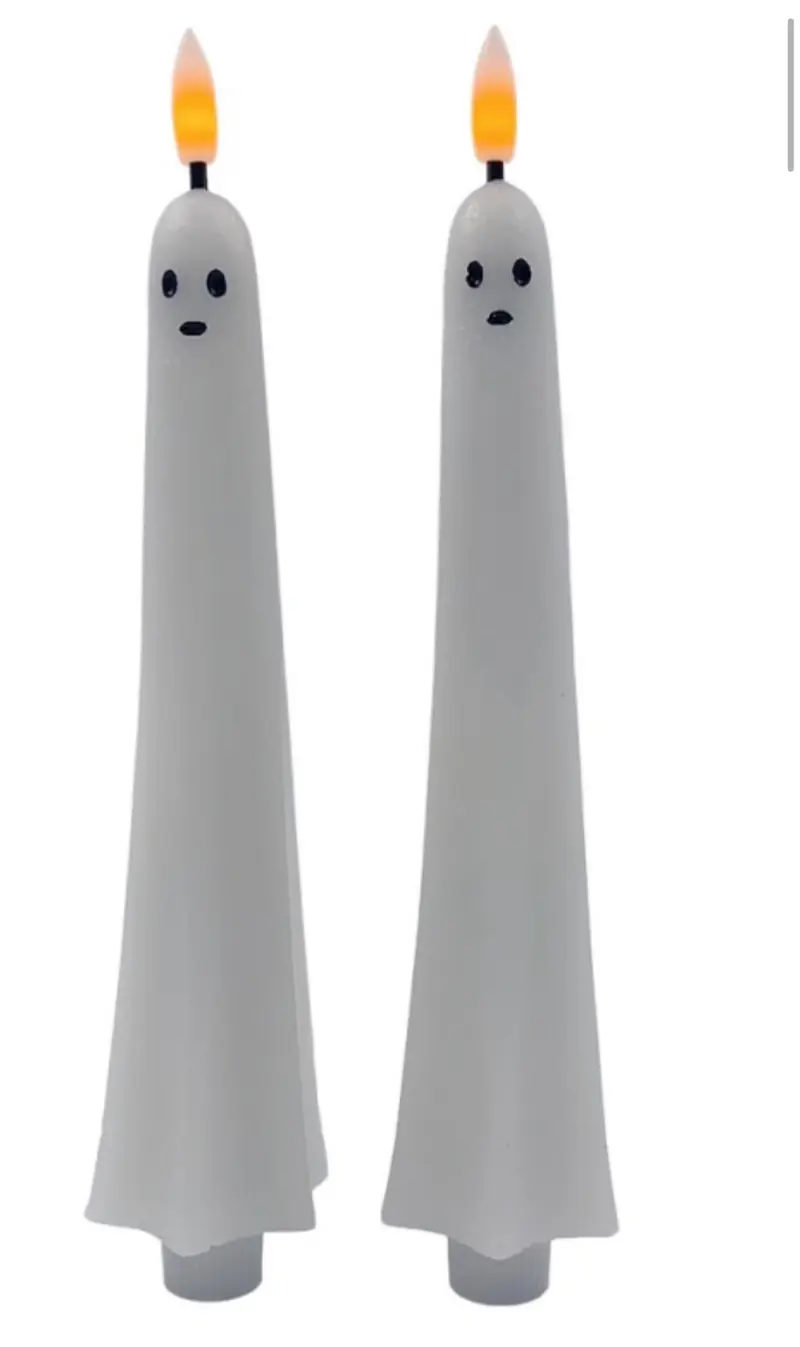 Clayre & Eef LED Spookkaarsen Wit – Set van 2
