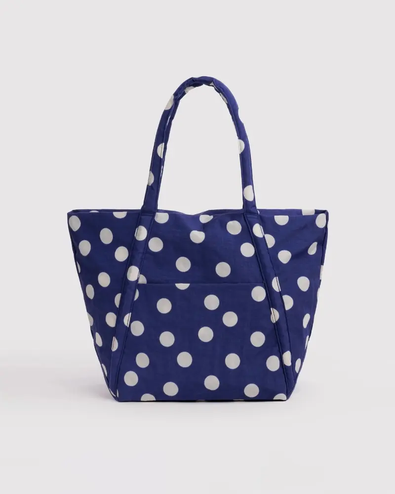 Cloud Bag - Navy & Cream Polkadot