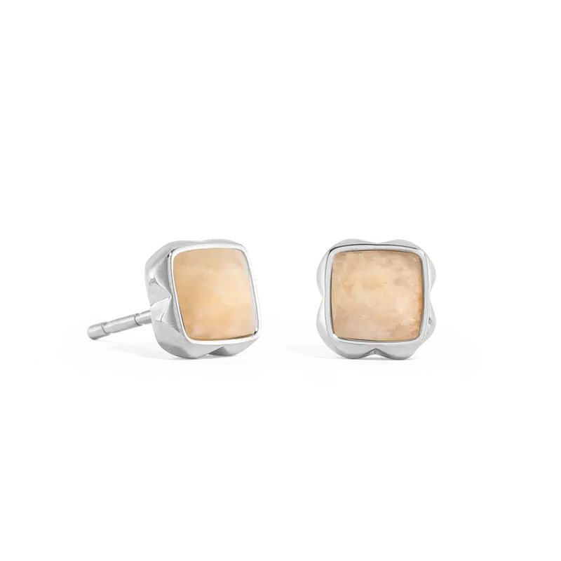Coeur de Lion Birthstone June Earrings Cream Jade