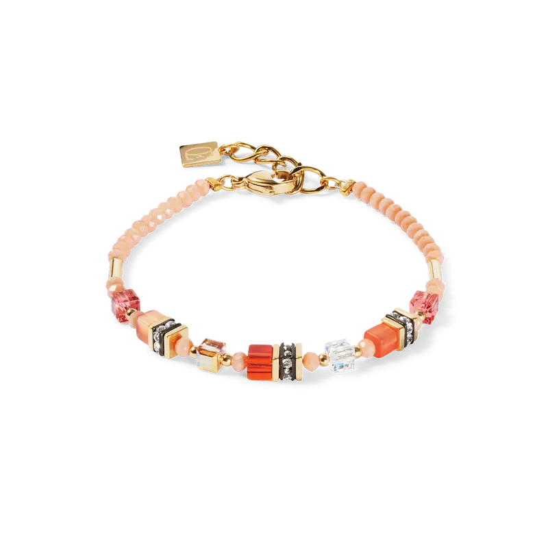 Coeur de Lion Bracelet Mini Cubes orange