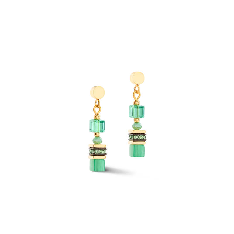 Coeur de Lion Earrings Mini Cubes green