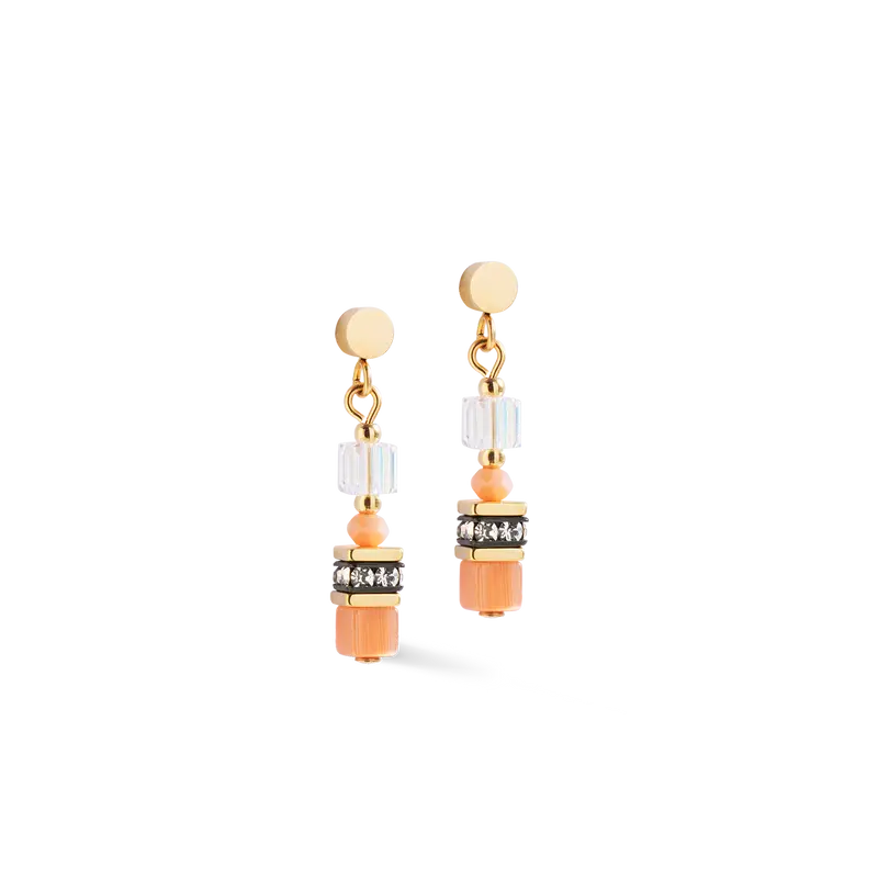 Coeur de Lion Earrings Mini Cubes orange