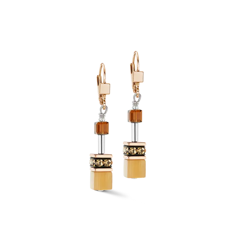 Coeur de Lion GeoCUBE® Iconic Earrings Mocha Mousse