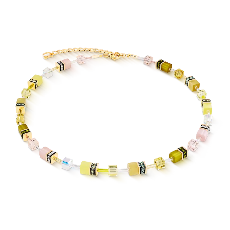 Coeur de Lion GeoCUBE® Iconic necklace Olive Blossom
