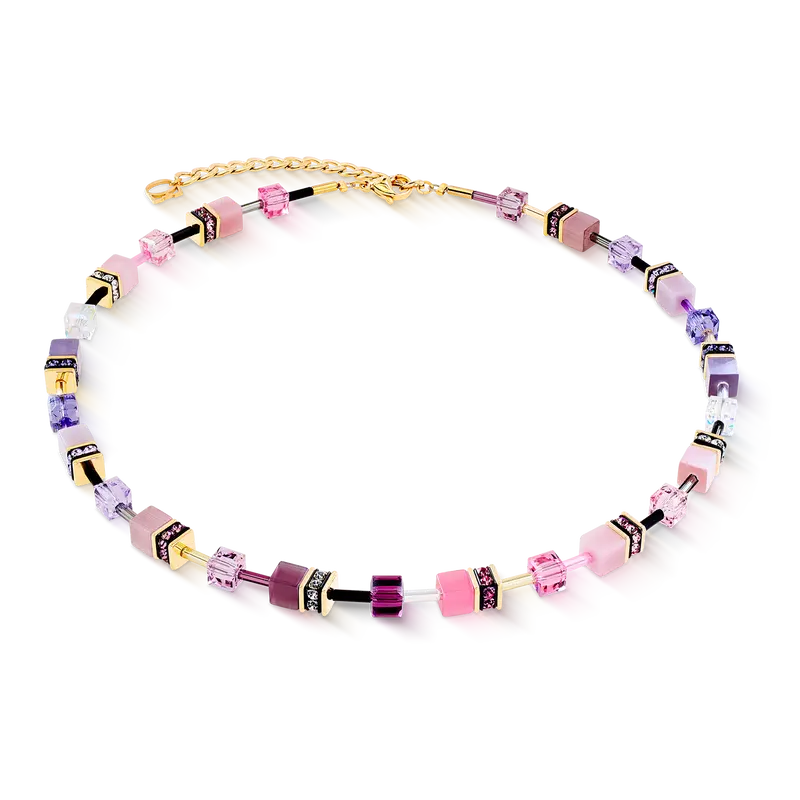 Coeur de Lion GeoCUBE® Iconic necklace pink-lilac