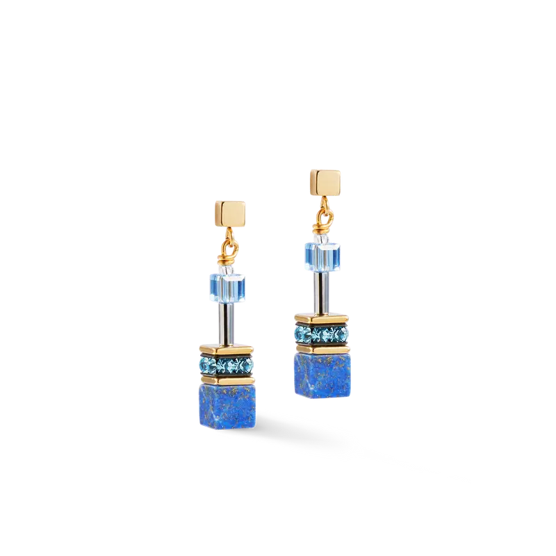 Coeur de Lion GeoCUBE® Iconic Precious earrings blue