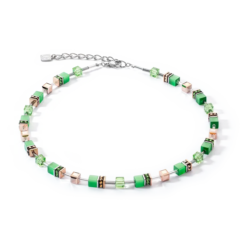 Coeur de Lion Geocube Ketting Iconic Monochrome groen