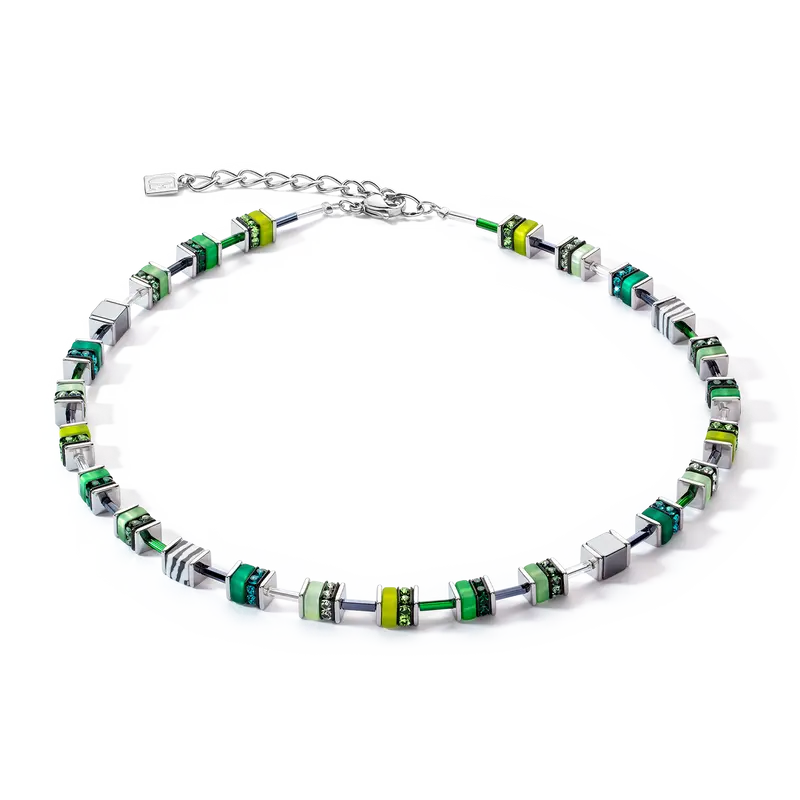 Coeur de Lion Geocube Ketting Sparkling Classic Update groen