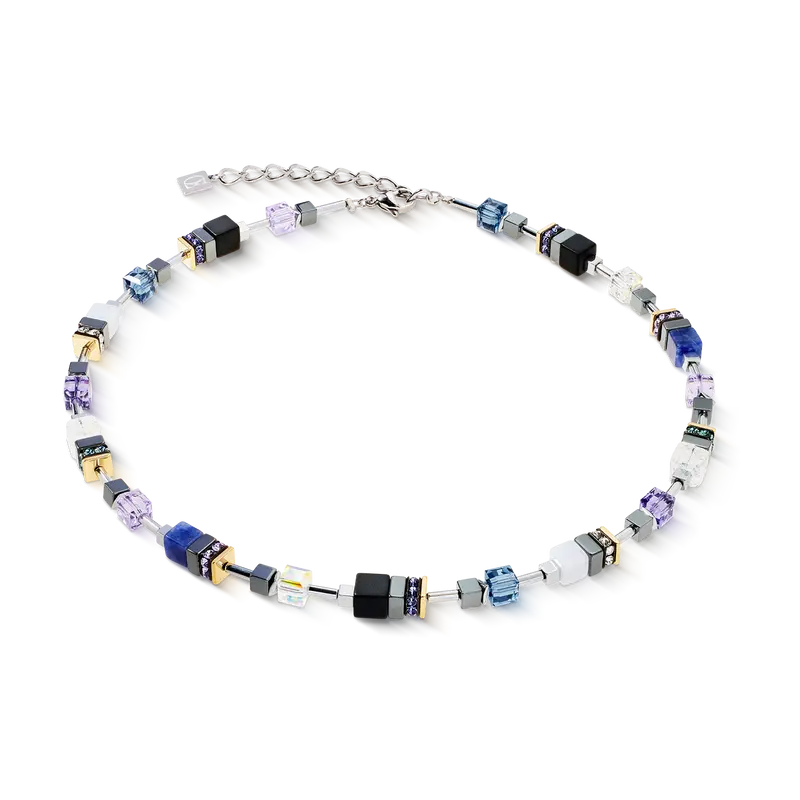 Coeur de Lion GeoCUBE® Precious Motion necklace Blue Moon Bicolour