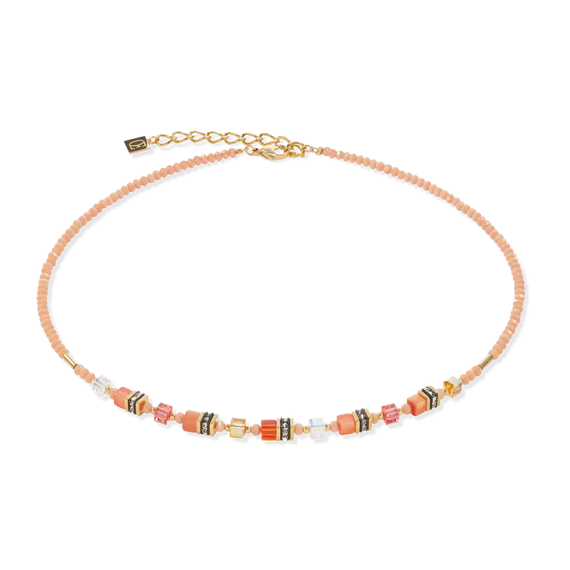 Coeur de Lion Necklace Mini Cubes orange