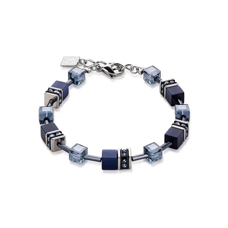 Coeur de Lion sieraad Geocube Armband dark blue