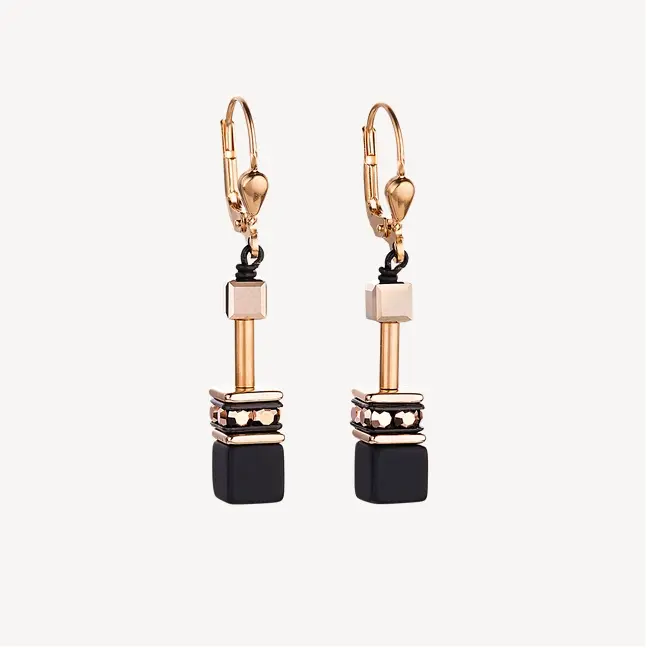 Coeur de Lion sieraad Geocube Oorbel black
