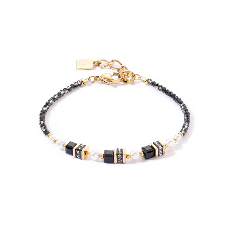 Coeur de Lion Sparkling Princess bracelet gold-black