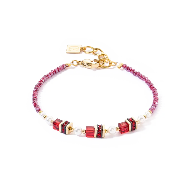 Coeur de Lion Sparkling Princess bracelet gold-red
