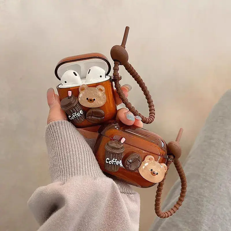 Coffee Bear AirPods Charger Case Cover